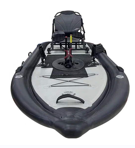 Surfking fishing pedal SUP with foot drive canoe kayak for sale drop stitch inflatable pedal SUP