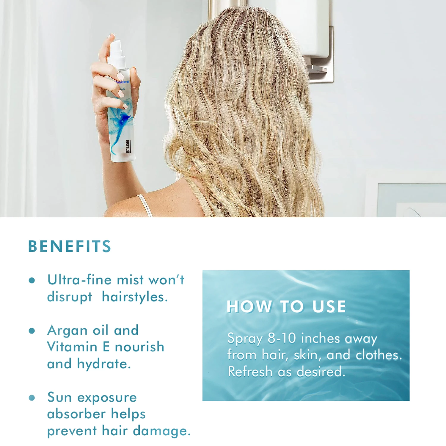 Body & Hair Perfume Mist Private Label Clean, Light & Gentle Fragrance, Long Lasting Perfume with Comforting Scent Perfume Mist