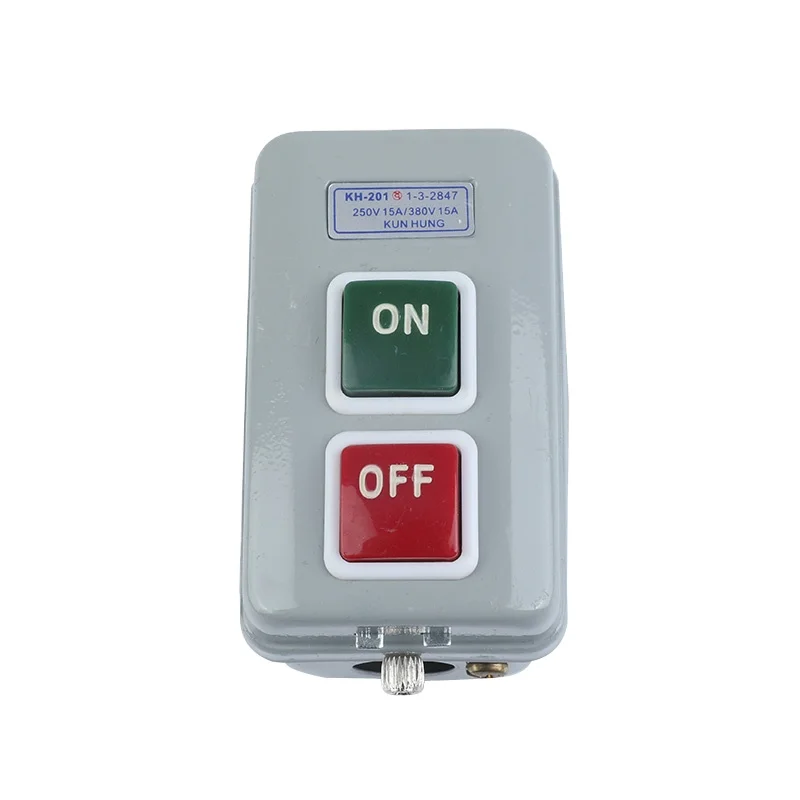 electronic 10A 15A 30A 2 step smart emergency stop metal push button ON-FF switch box power push button