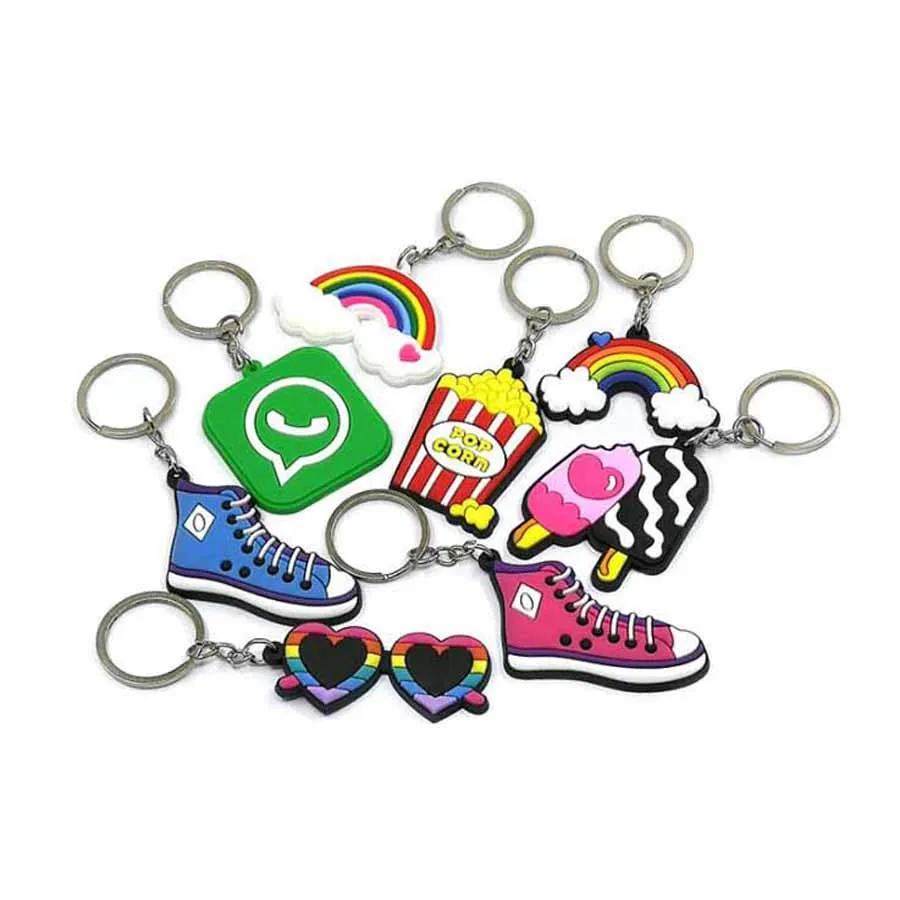 OEM Wholesale Soft PVC Rubber Letter Keychain