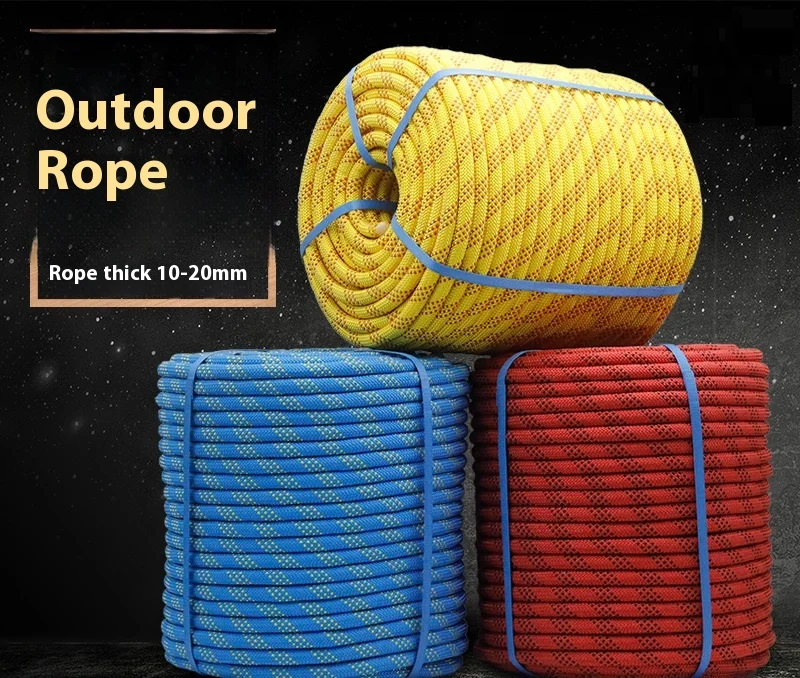 Outdoor Climbing Rope 10mm/12mm/14mm/16mm/18mm/20mm High Altitude Safety Static Rope