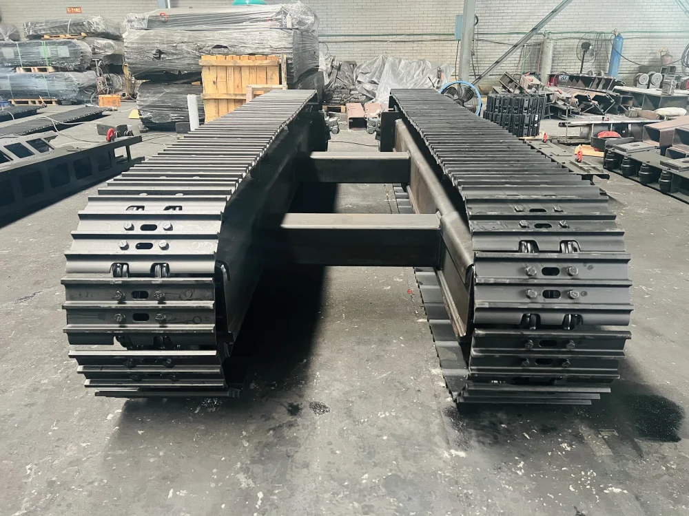 China Customized Track Chassis Crawler Undercarriage Can Load 18ton With Hydraulic System Drives For Tracked Vehicle Machinery