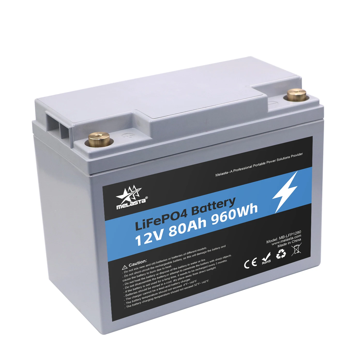 12v 80ah Lithium Iron Battery Pack Deep Cycle Times Lifepo4 12v For Rv Camping Car Motorhome Caravan