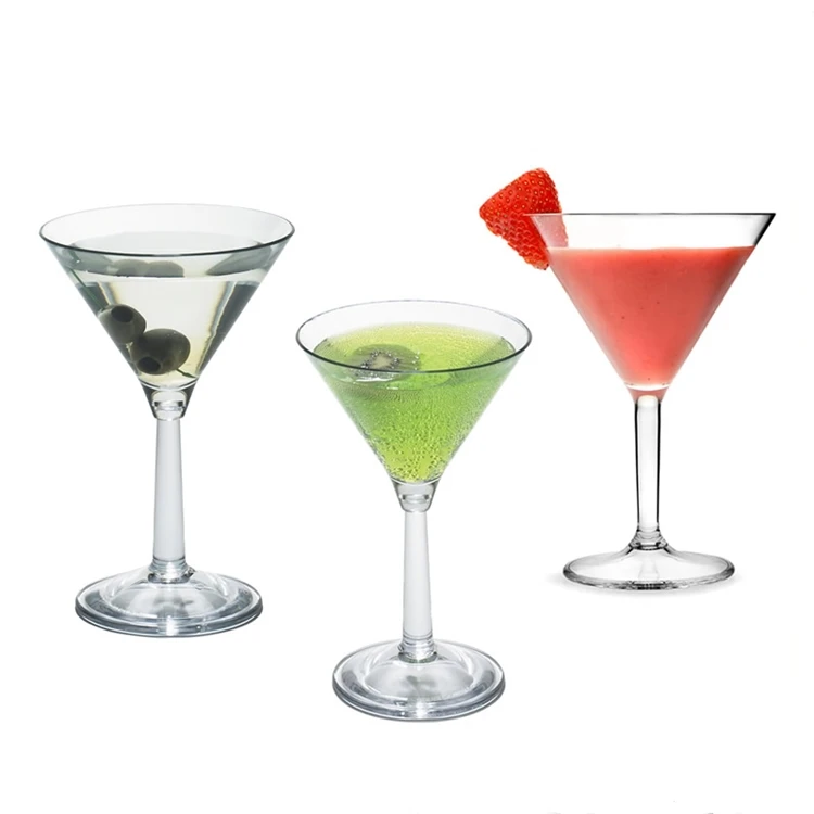 Новый стиль пластиковая пляжная посуда для мартини бара напитков стеклянная чашка отеля