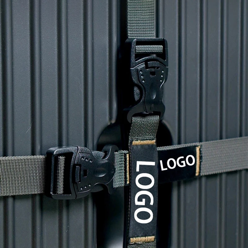 Personalized High-Quality Luggage Strap, Custom Logo Leather Luggage Strap With Metal Buckle, Custom Airport Belt/