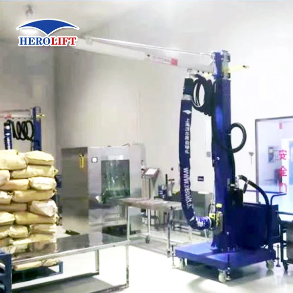 Movable Portable Mobile Rice Bag Sugar Bag Lifting Machine Vacuum Tube Lifter for Cement Bag