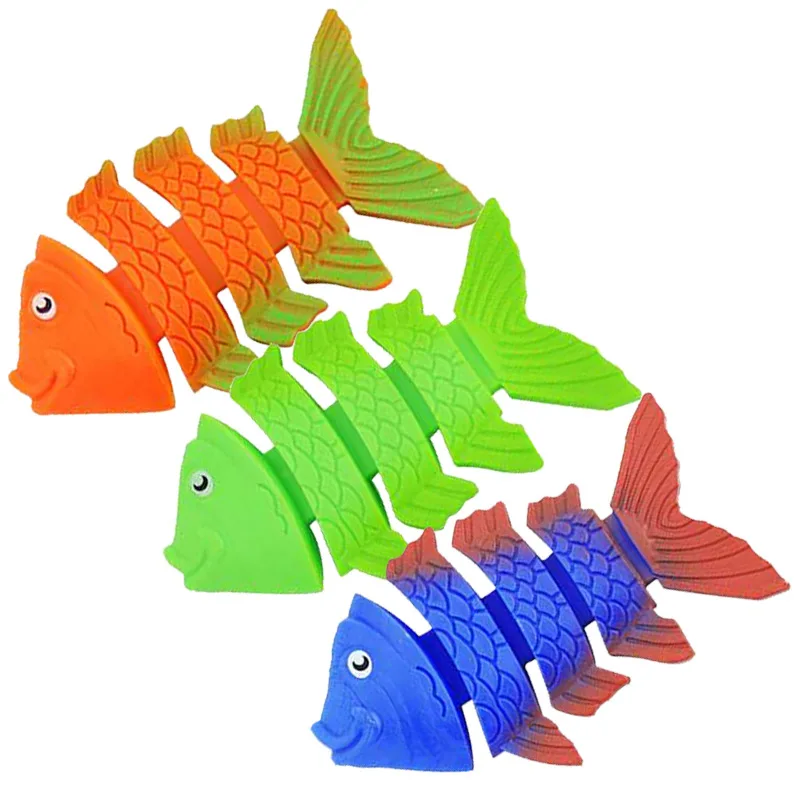 3 Pcs Swimming Pool Toy Colorful Cute Diving Fish Baby Summer Outdoor Swimming Pool Underwater Sinking Training Fish Toys Set