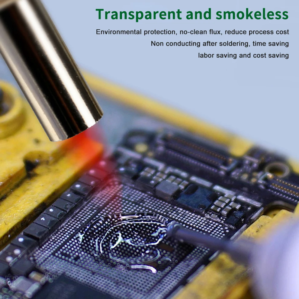 BST-226 Lead Free and Halogen free Soldering Flux BGA SMD PCB Phone Repair Cleaning-free 10CC Needle Tube Welding Oil