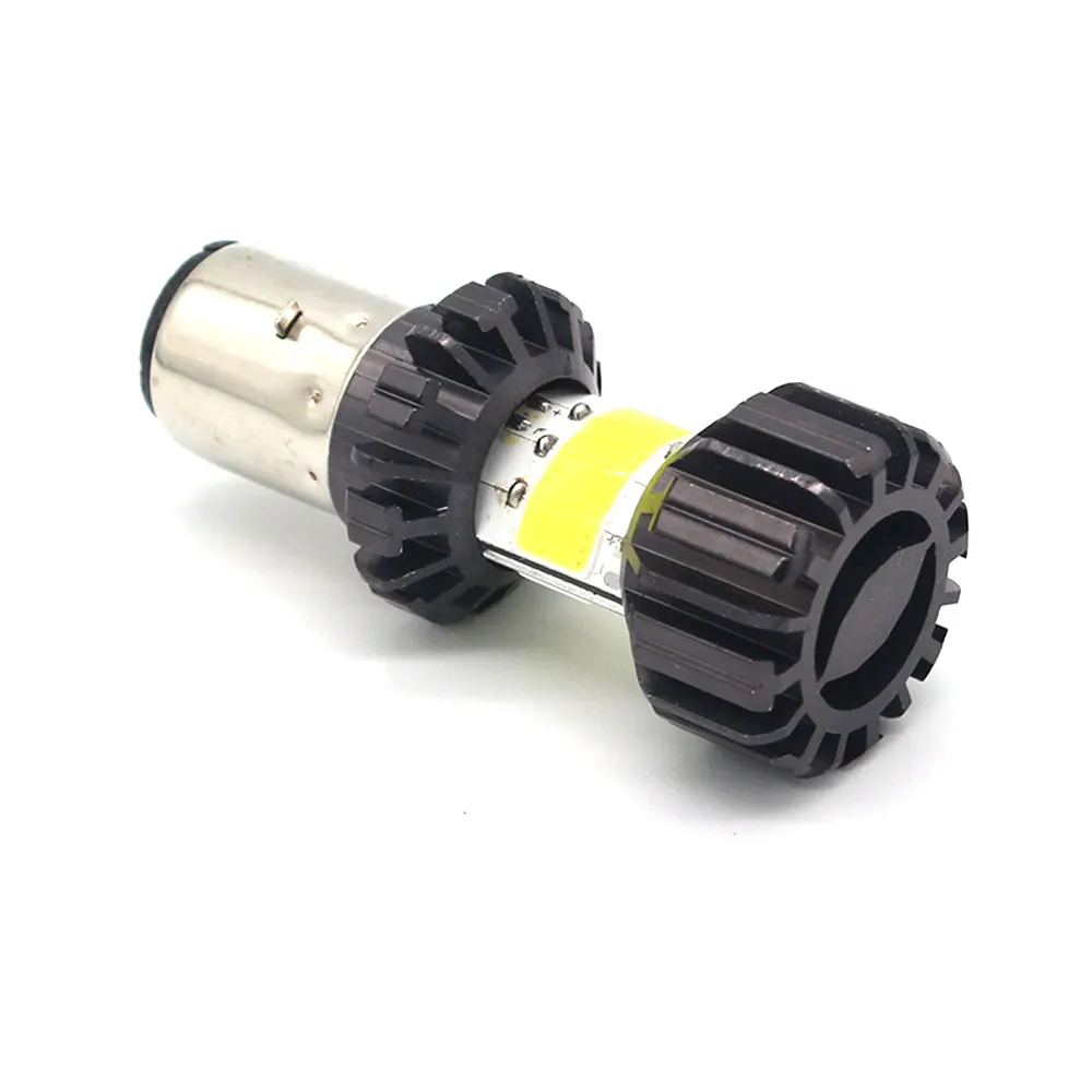 H4 LED Moto H6 BA20D LED Motorcycle Headlight Bulbs 8 Sides COB White 6000K Hi Lo Lamp Scooter Accessories Fog Lights 12V