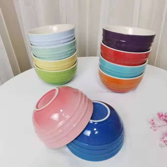 Chinese Style Wholesale Fine Porcelain Bowl Set Ceramic Salad Serving Bowl for Family Home