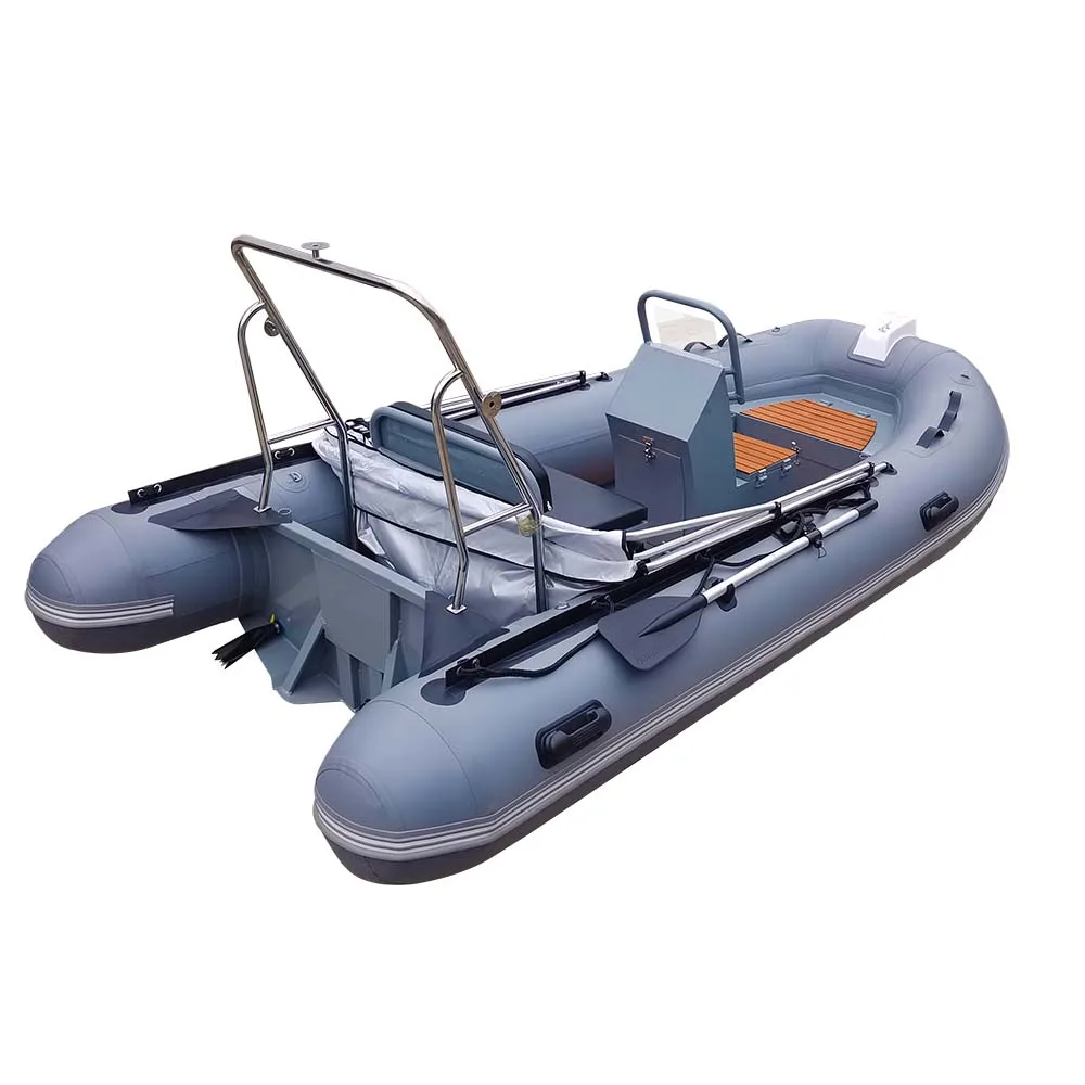 13ft 390cm aluminum hull PVC hypalon inflatable Rigid RIB rowing boat