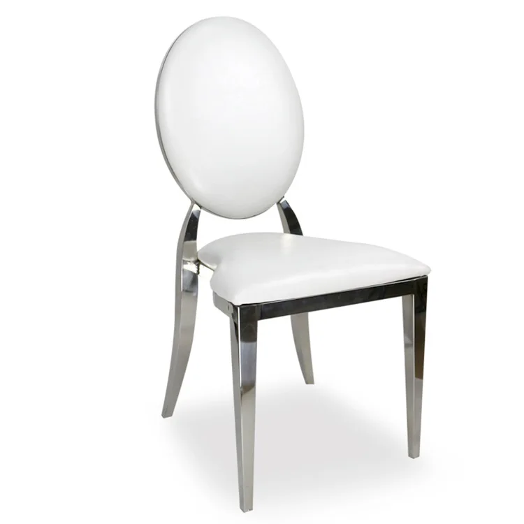 Hot selling gold stackable design pu leather velvet round back stainless steel hotel banquet event wedding chair