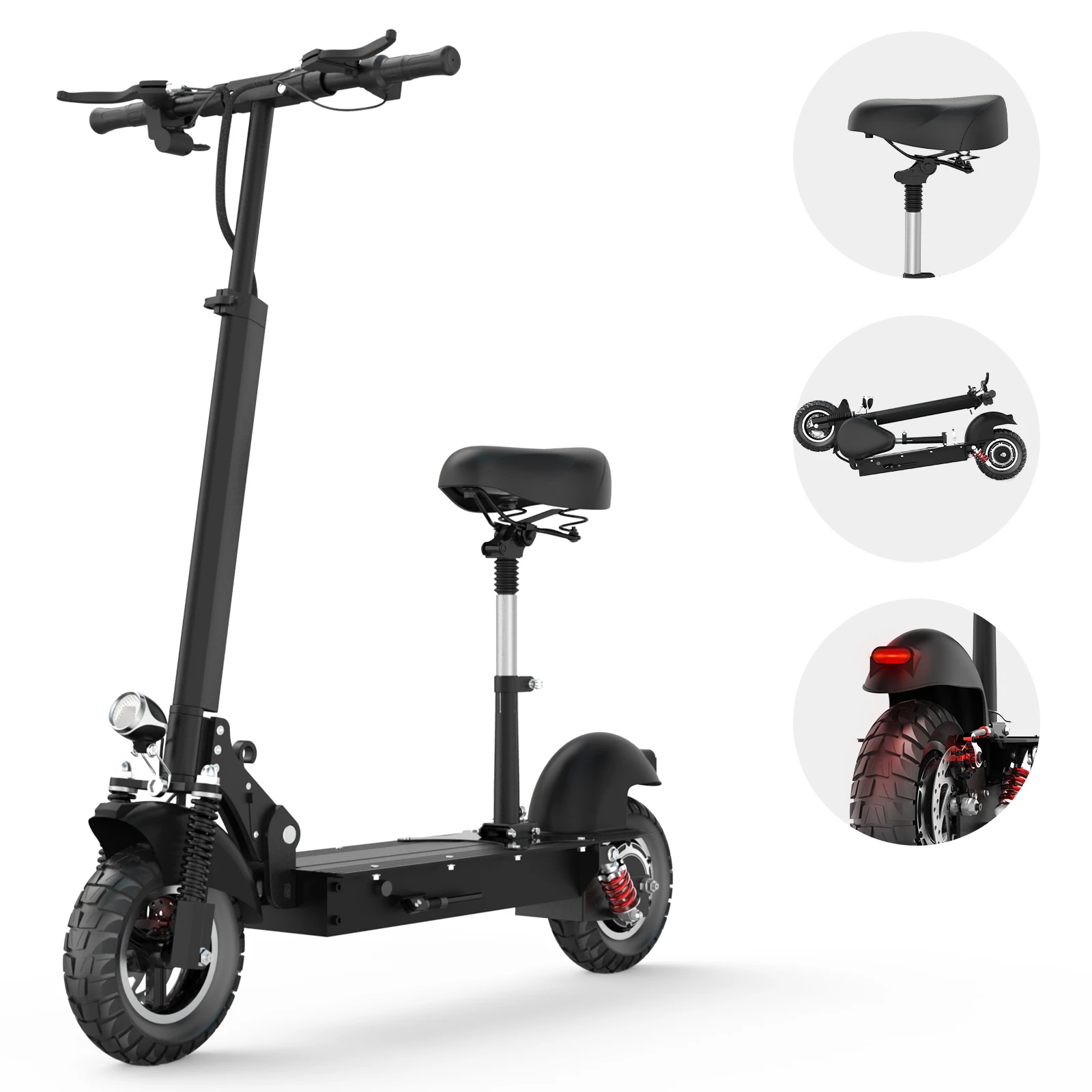 Wholesale Cheap 48v Lithium Battery 350W 500w800w Brushless Motor CE Certificate Folding Portable Adult Trotinette Electric Scoo