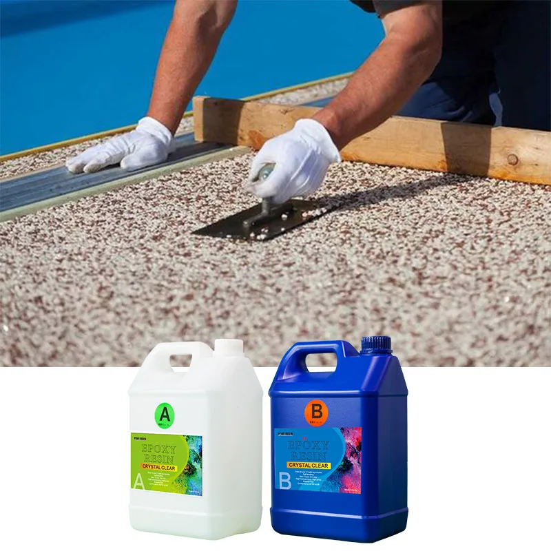 Pure Epoxy Resin for Metallic Color Flake chips Epoxy Flooring