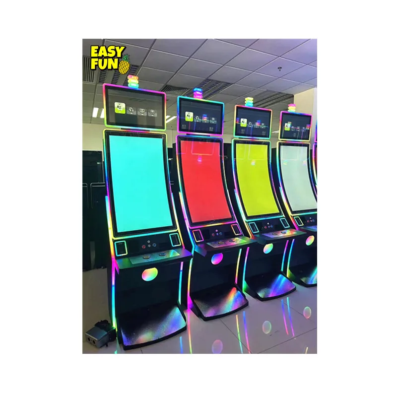 USA popular indoor gaming machines adjustable LED light 43 inch curved touchscreen game cabinet with lock