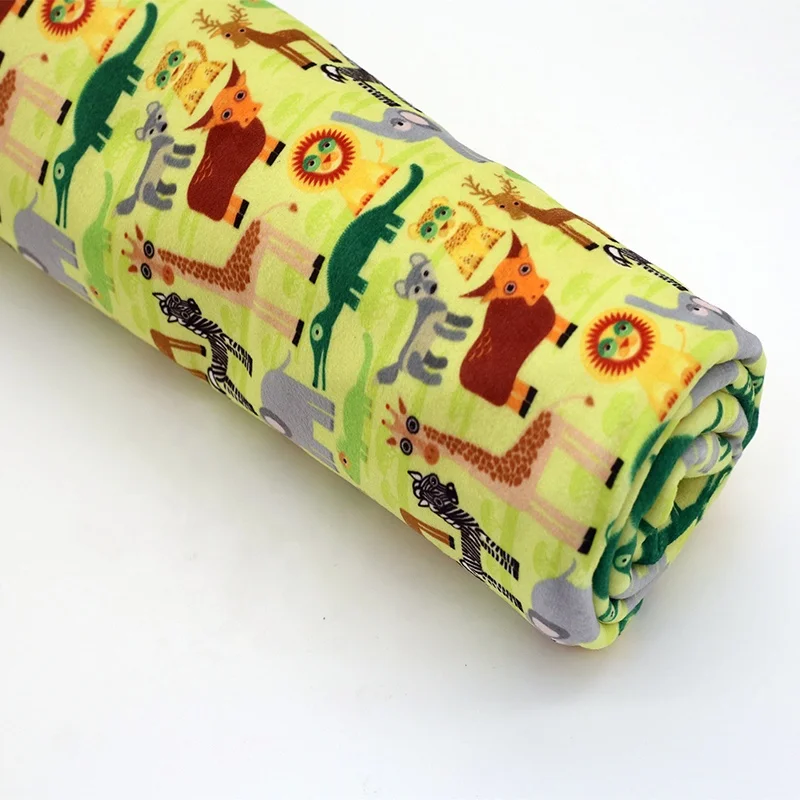 Custom Digital Printed Squish Fabric 4 Ways Stretch Fabric Double Side Minky Fabric
