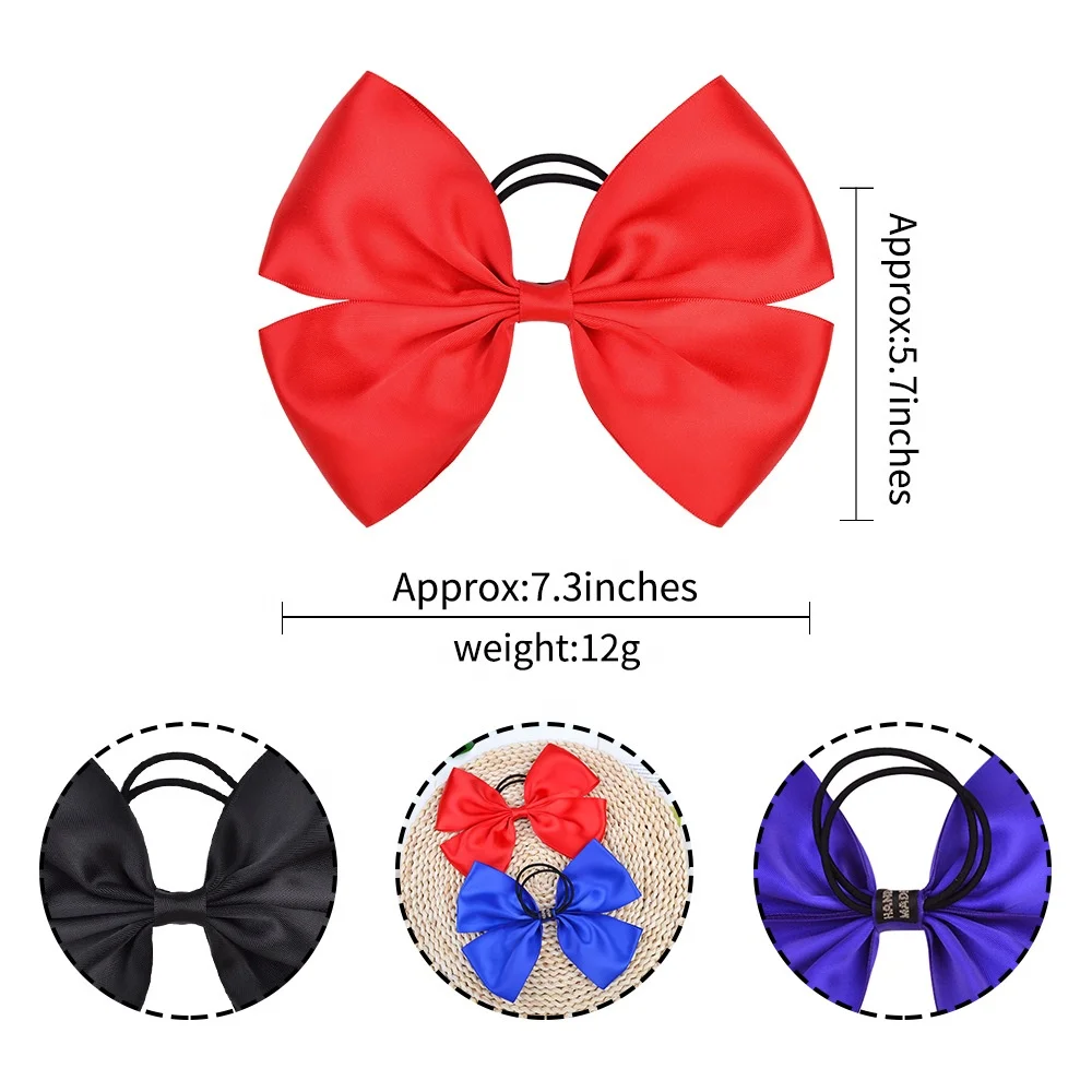 E-Magic Wholesale grosgrain ribbon bow with elastic custom child hair band tie with bows colorful hair bow for kids