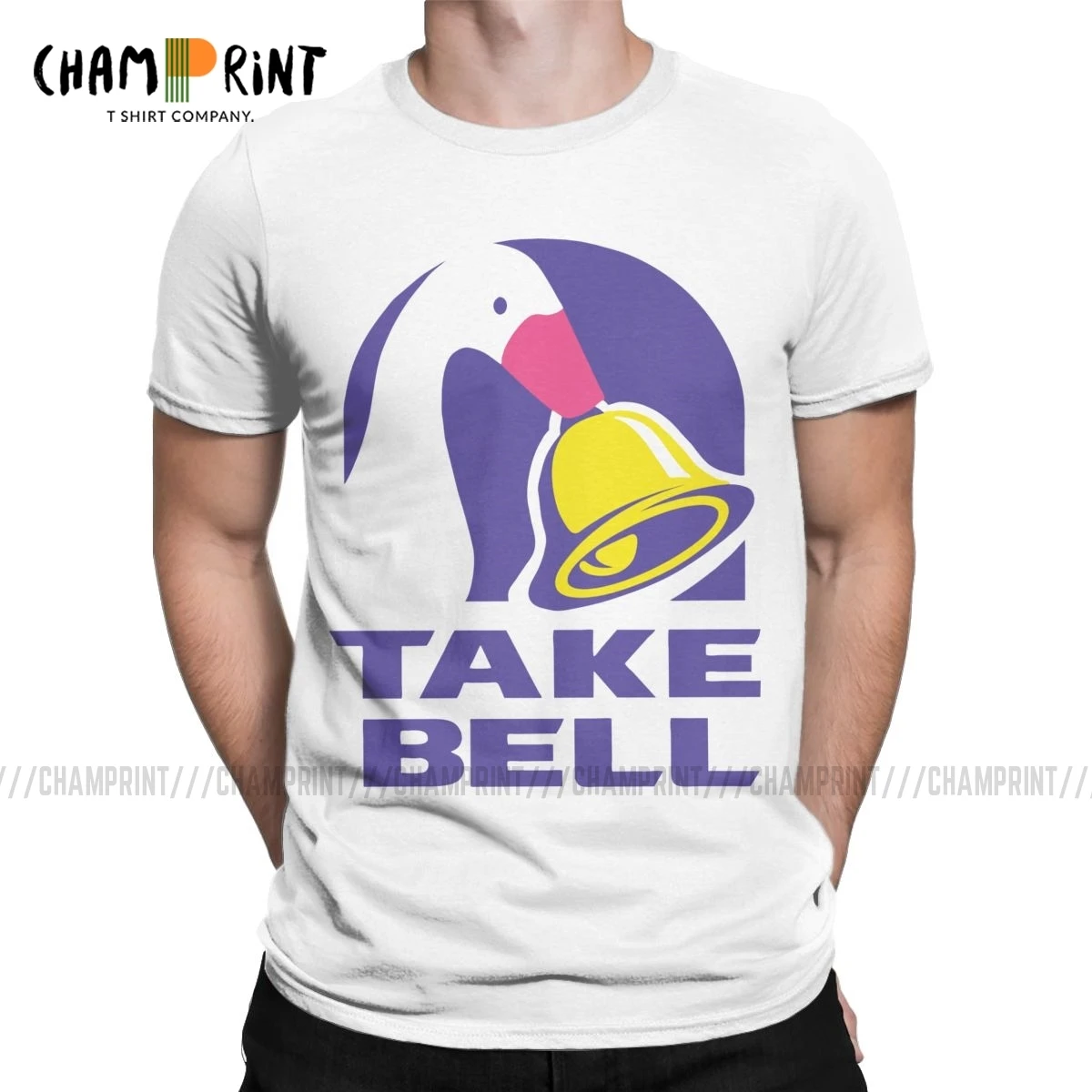 
Creative Untitled Goose Game Take Bell T-Shirts for Men O Neck Pure Cotton T Shirt Short Sleeve Tees Summer Tops 