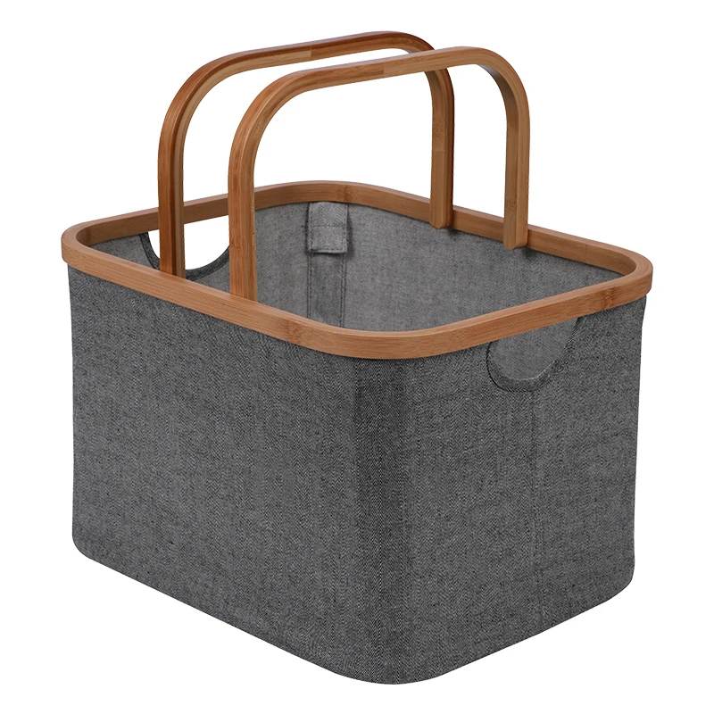 YIKAI бамбуковые складные корзины для белья с двойными встроенными ручками съемные кронштейны льняные корзины для белья для гостиной