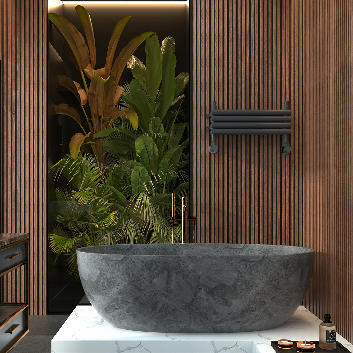 IVANCI Angled Water Heating Brass Radiator Valve Black Nickel Valve Manural Valves