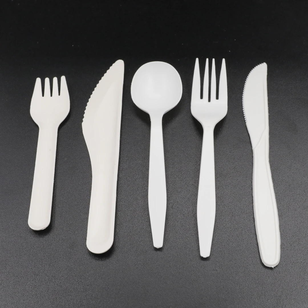 Biodegradable and disposable corn starch spoons and forks (1600296065820)