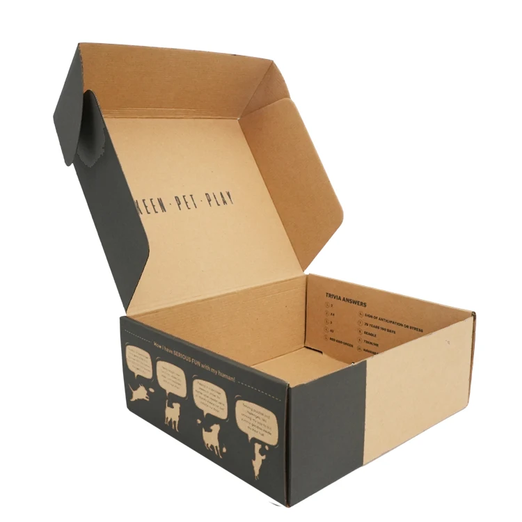 Custom cartoon ecommerce postal boxes corrugated pack kraft paper cardboard carton box packaging for shoes