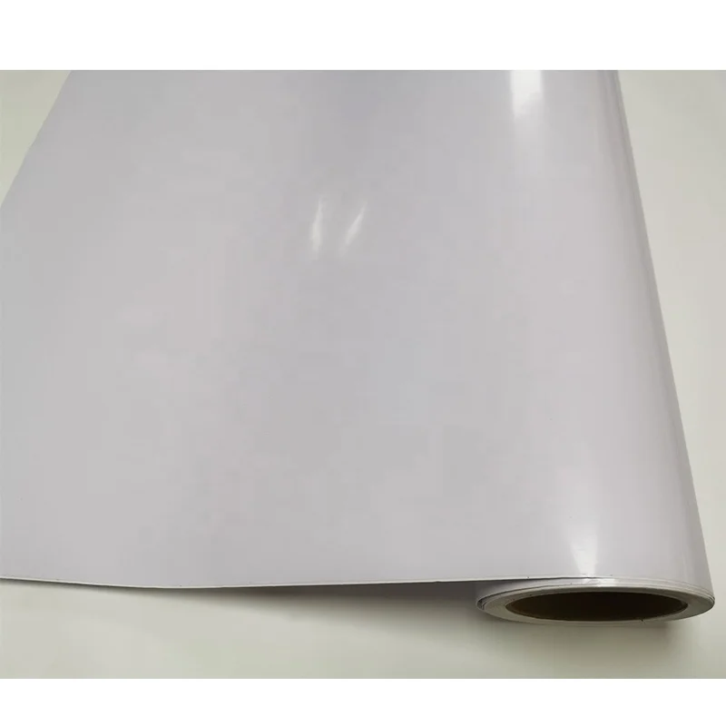 140gsm White Black glue Eco Solvent Printing Glossy PVC Print Adhesive Car Wrap Vinyl Sticker Self Vinyl Roll
