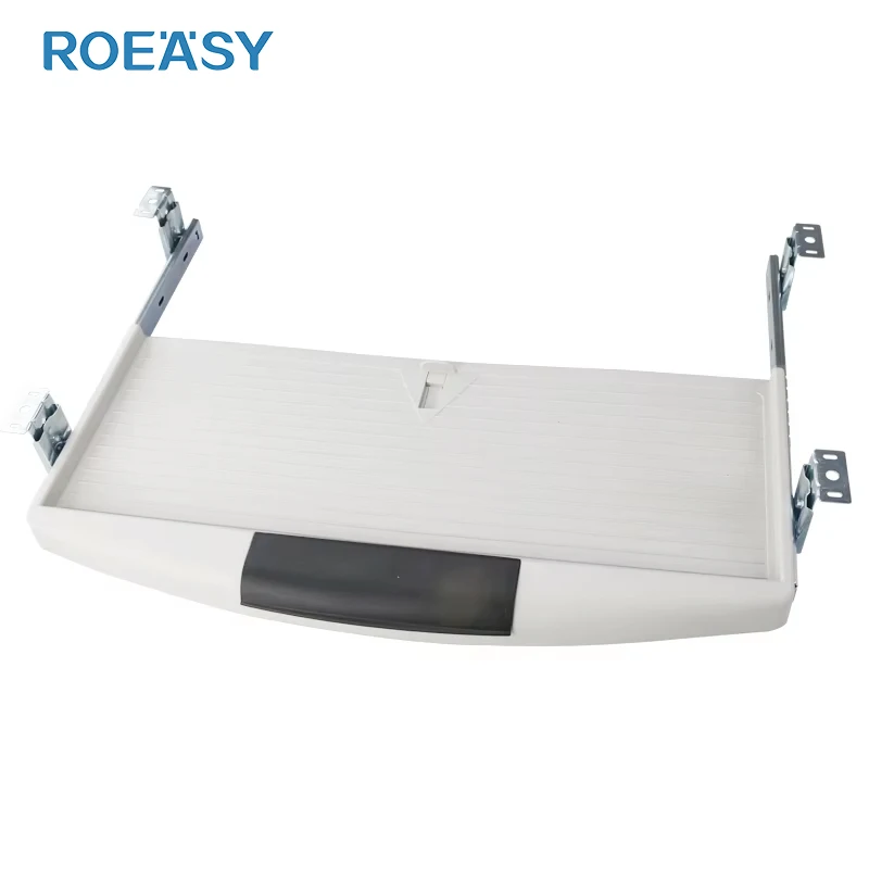 ROEASY Adjustable Sliding Under Desk Keyboard Rail Office Computer Keyboard Tray Slide