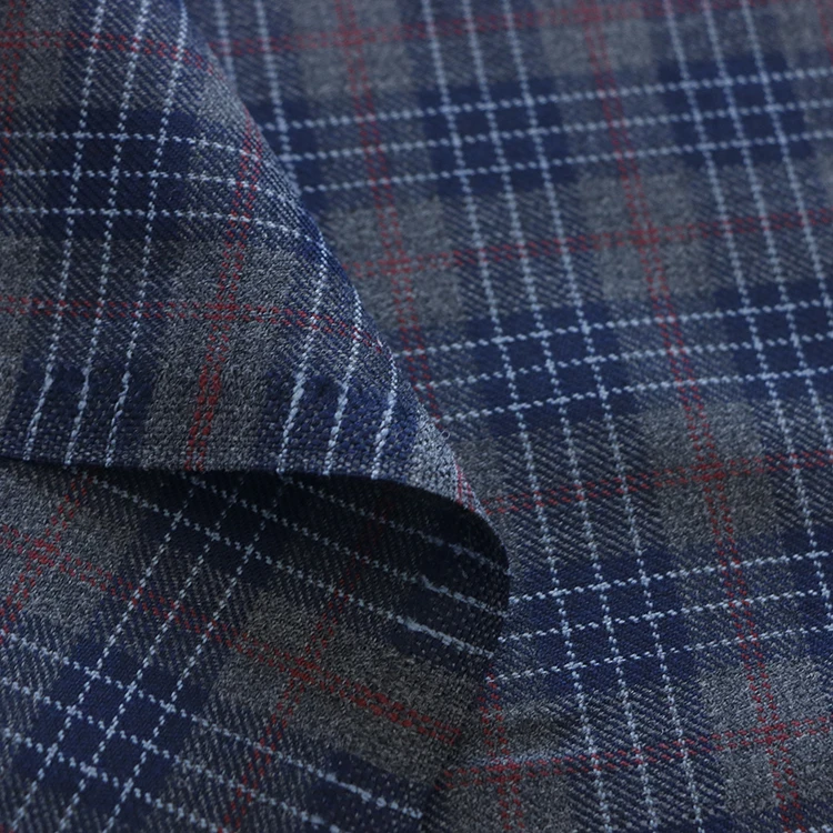 Poly wool Blend Fabric Yarn Dyed Wool Fabric For School Uniform  W-086