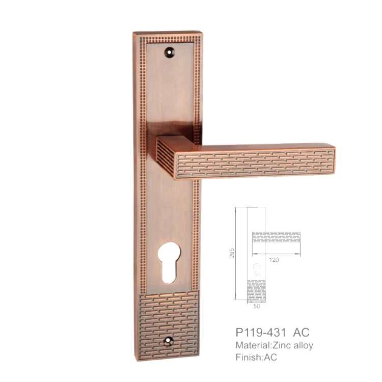 High quality luxury security zinc alloy door handles
