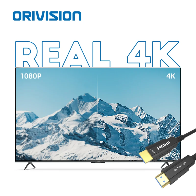 4K60Hz 18Gbps HDMI 2.0 Optical Fiber Cable 10M 15M 20M 30M 50M 100M HDMI Fiber Optic AOC Cable