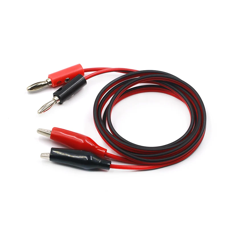 new Alligator Cilp to AV Banana Plug Test Cable Lead Connector Dual Tester Probe Crocodile Clip for Multimeter Measure Tool DIY