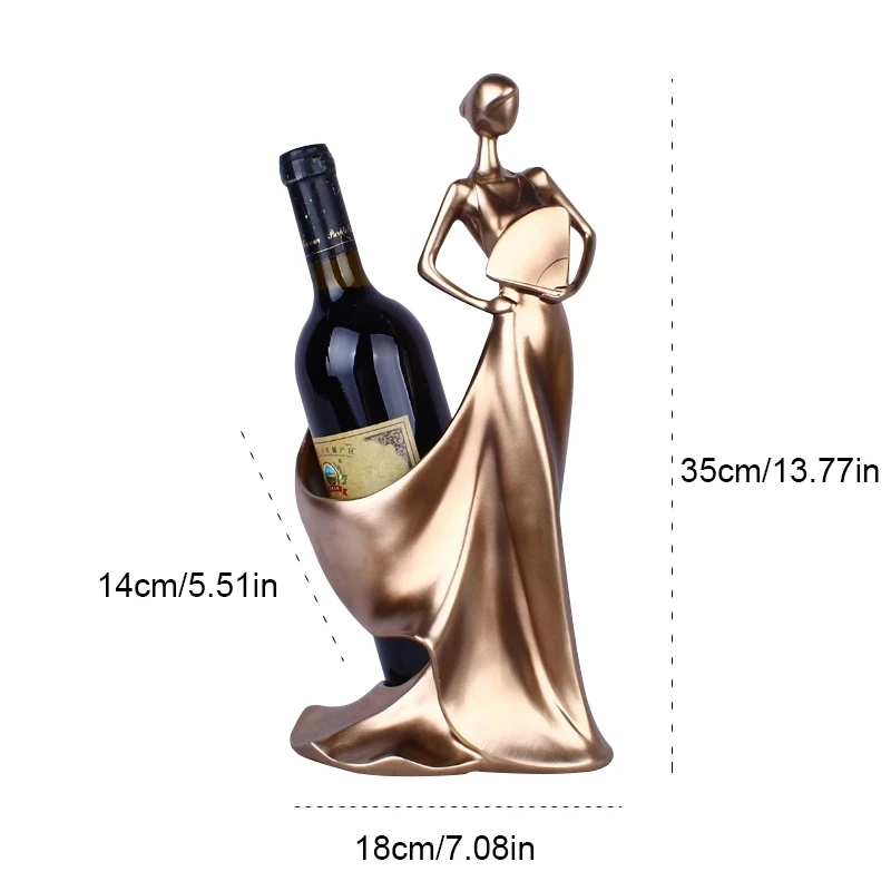 Hot New Art Resin Wine Rack Holder for Living Room , Goddess Wine Rack Crafts Desktop Decoration Wine Set