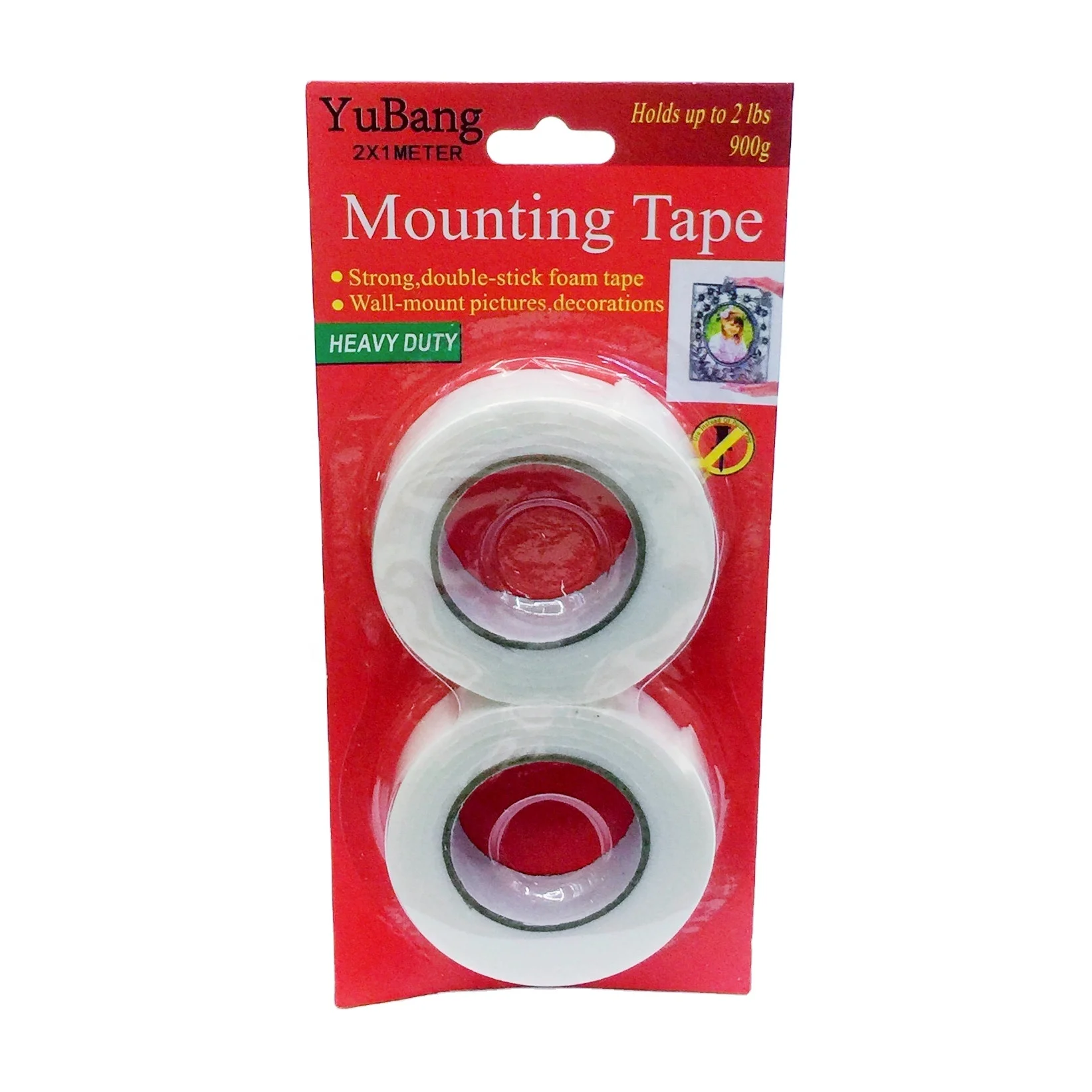 blister pack white foam tape strong sticky double-sided foam tape door and window sealing mounting tape