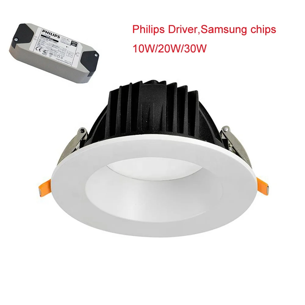 Round Die Casting Aluminum deep anti glare Ceiling LED SMD Downlight Cara Downlight 23w 210mm size 6000k