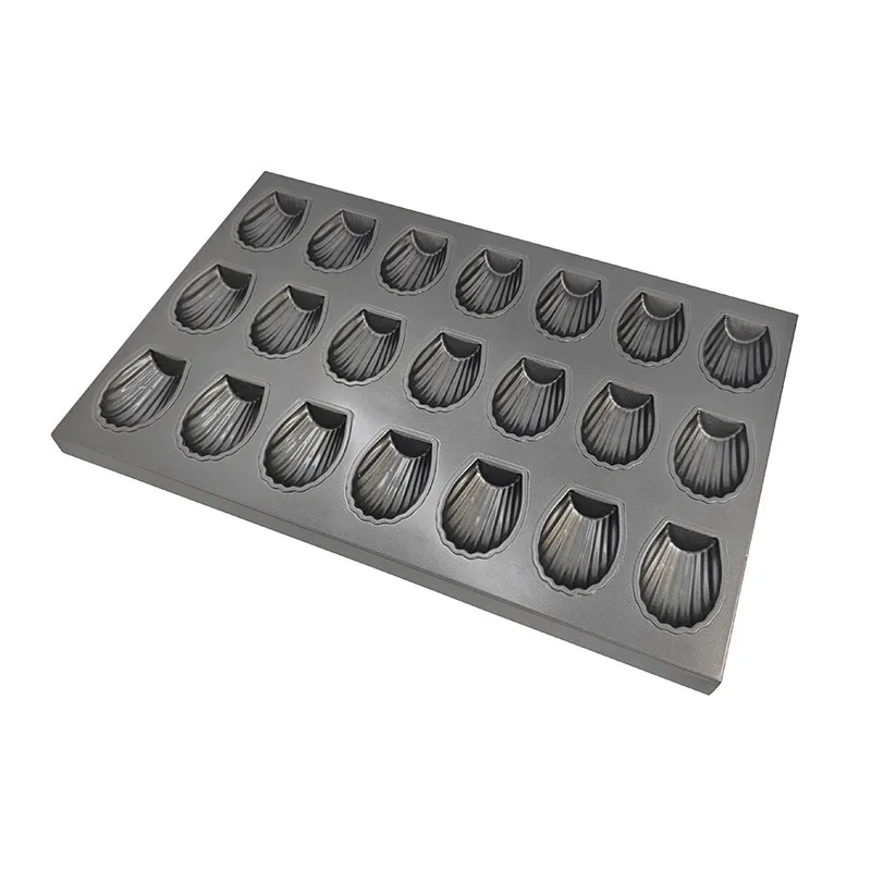 Customizable Non Stick Aluminized Steel 21 cups madeleine mold shell shape muffin pan baking tray 600*400mm