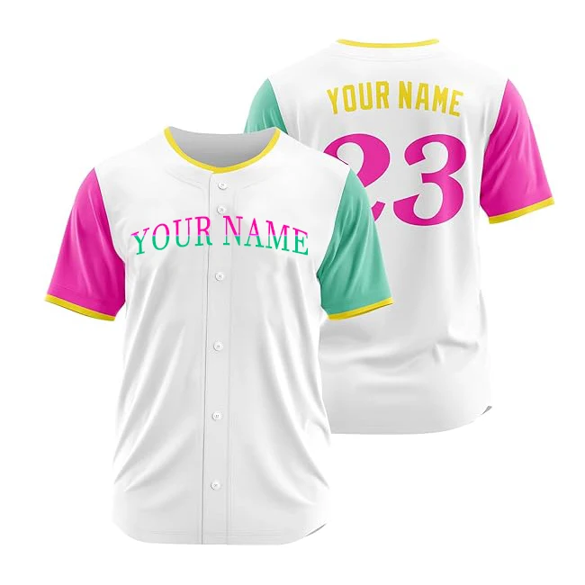Custom Baseball Jersey Shirt Personalized Double Color Name Number Softball Jersey