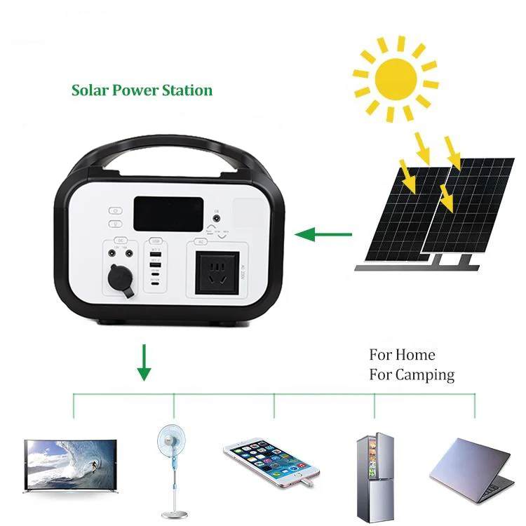 300w 600W 1200W Powerful Solar Generator Outdoor Power Supply Station Portable Backup Battery For Home