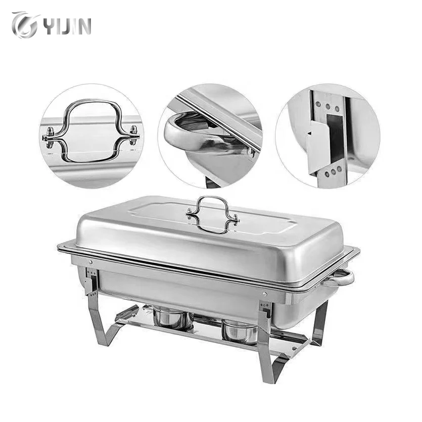 Hotel restaurant food heater catering equipment stainless steel buffet food warmer chafing dish