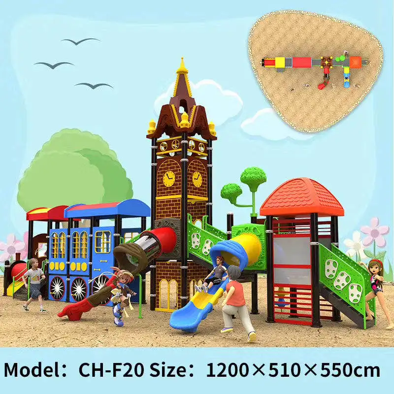 Cheap Price Outdoor Plastic Kids Playground Equipment With Slide For Sale