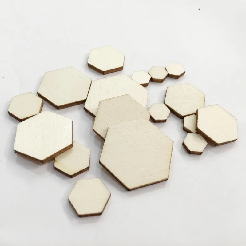 Natural Wood Star Shape Cutouts Wooden Ornaments Unpainted For Christmas Decor