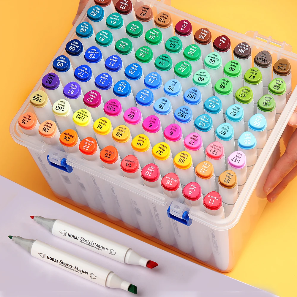 Non-alcoholic Art Marker Pen With Fineline Tip And Broad Tip