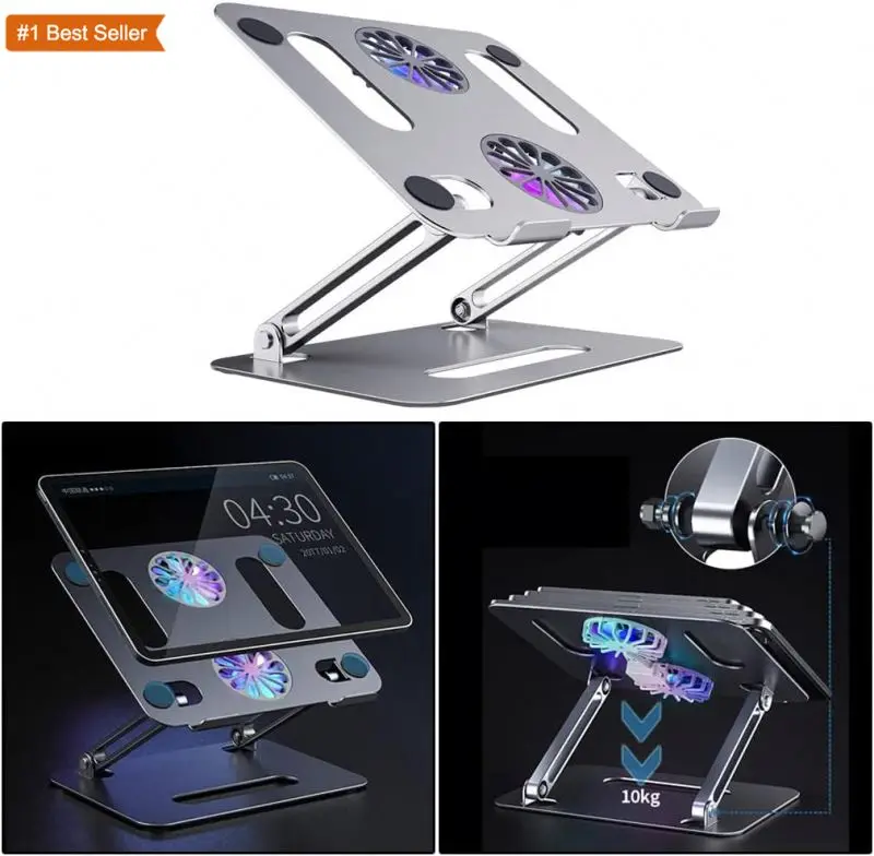 Jumon Sellers Adjustable Universal Gaming Laptop Stand With Cooling Fan Compatible With All Laptops 14 To 17.3 Inches
