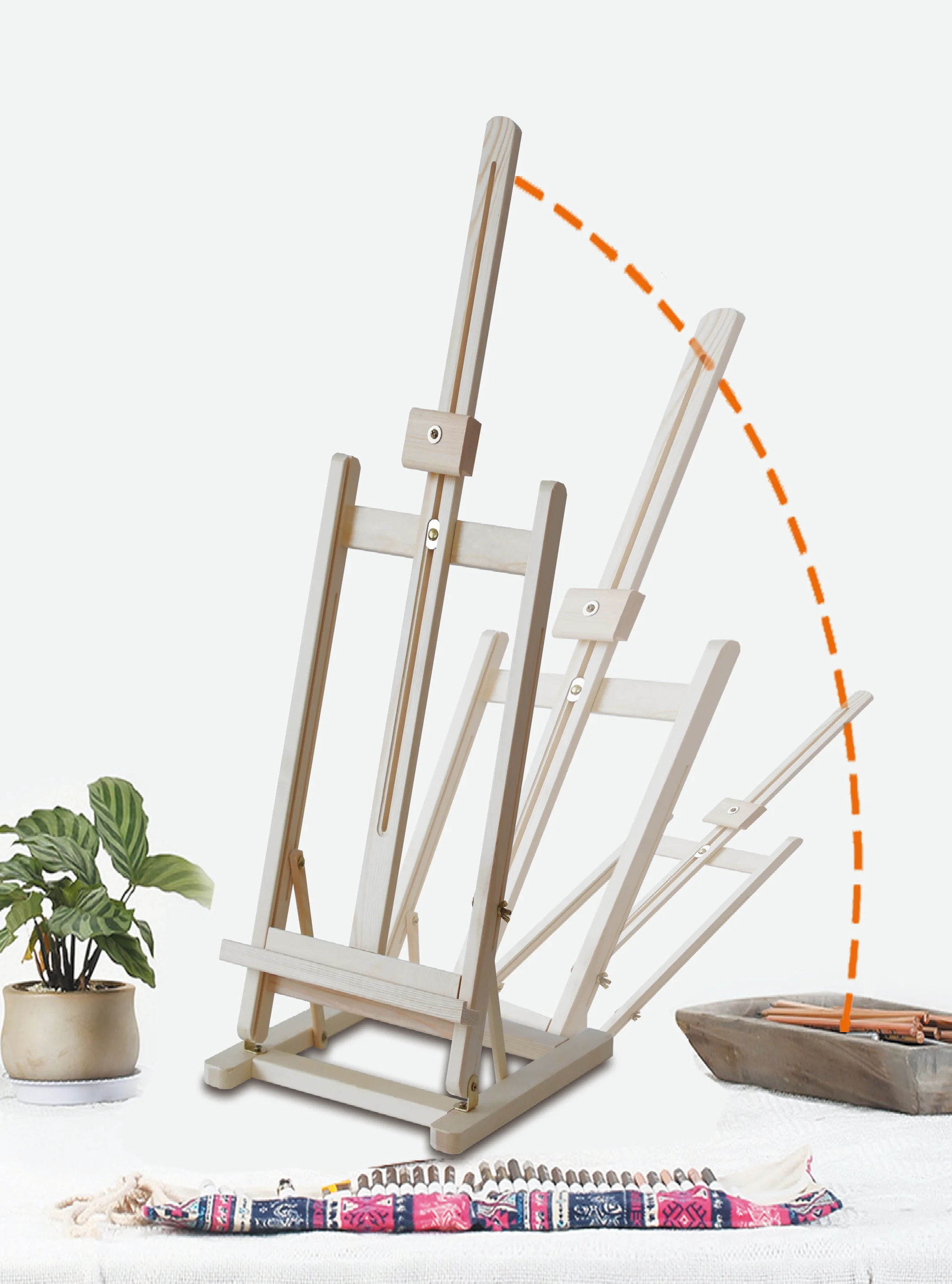 High Quality table top wooden easel for painting flat easel tabletop wooden drawing painting easel stand