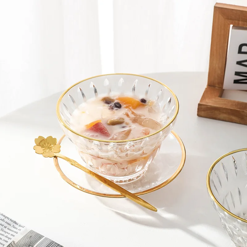 Colorful glasses dessert ice cream glass cup Ice Cream Glass bowl for household