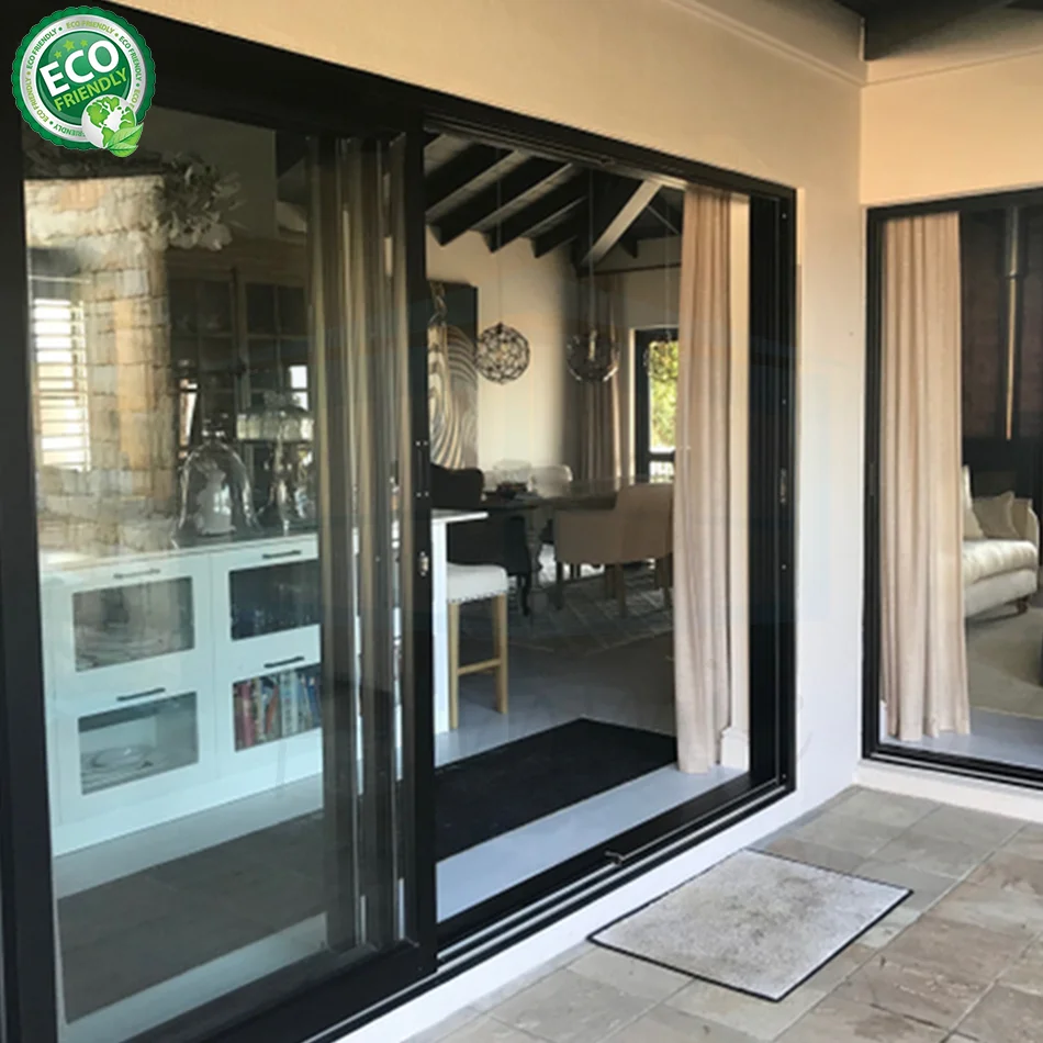Foshan House Exterior Thermal Break Aluminium Profiles Glass Pocket Sliding Door Heavy Duty Patio Sliding Doors