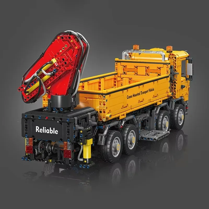 NEW MOULD KING 17050 Pneumatic Self-Propelled Crane RC Truck Brick Set Kid Toy Christmas Gift Bulldozer Building Blocks