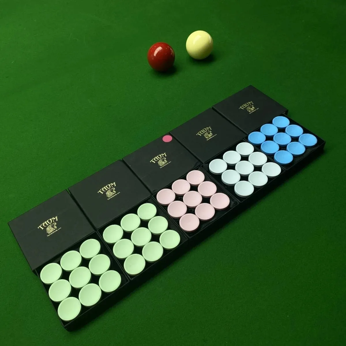 Original TAOM v10 Billiard Chalk 9 x Cubes with TAOM Storage Box Included for sale