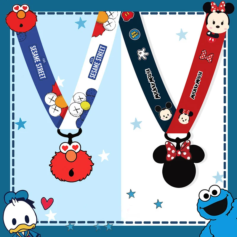 Cartoon cute Mickey minnie acrylic doll lanyard mobile phone strap lanyard Fashion neck lanyard