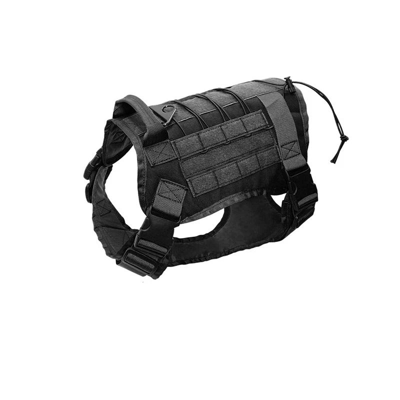 Wholesale Pet Supply Tactical Training Working Nylon Dog Harness Vest with Handle Military K9 Dog Harness
